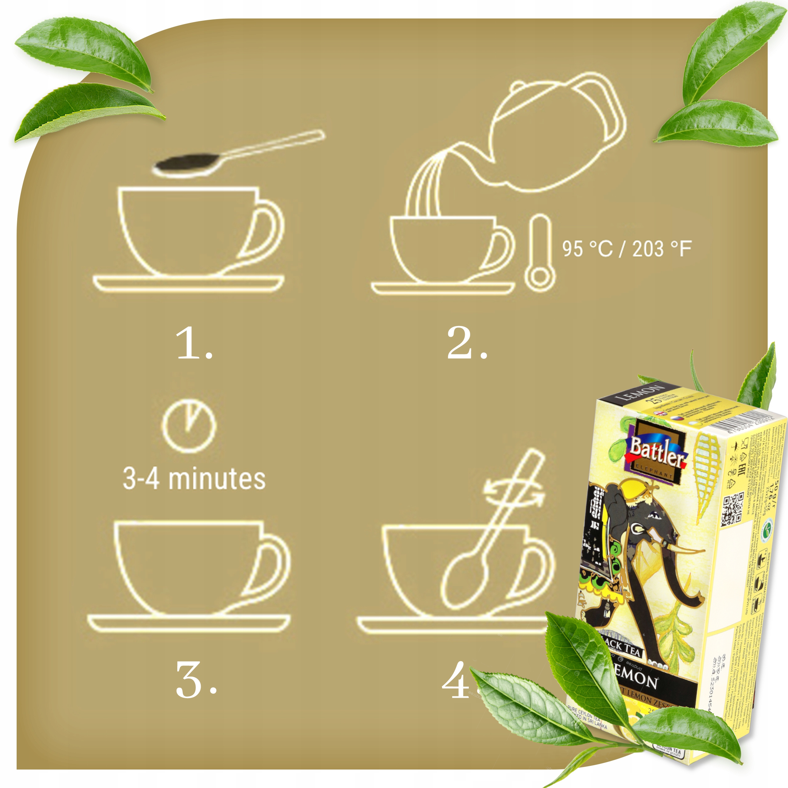 Herbata Battler Original Black 25 szt Lemon