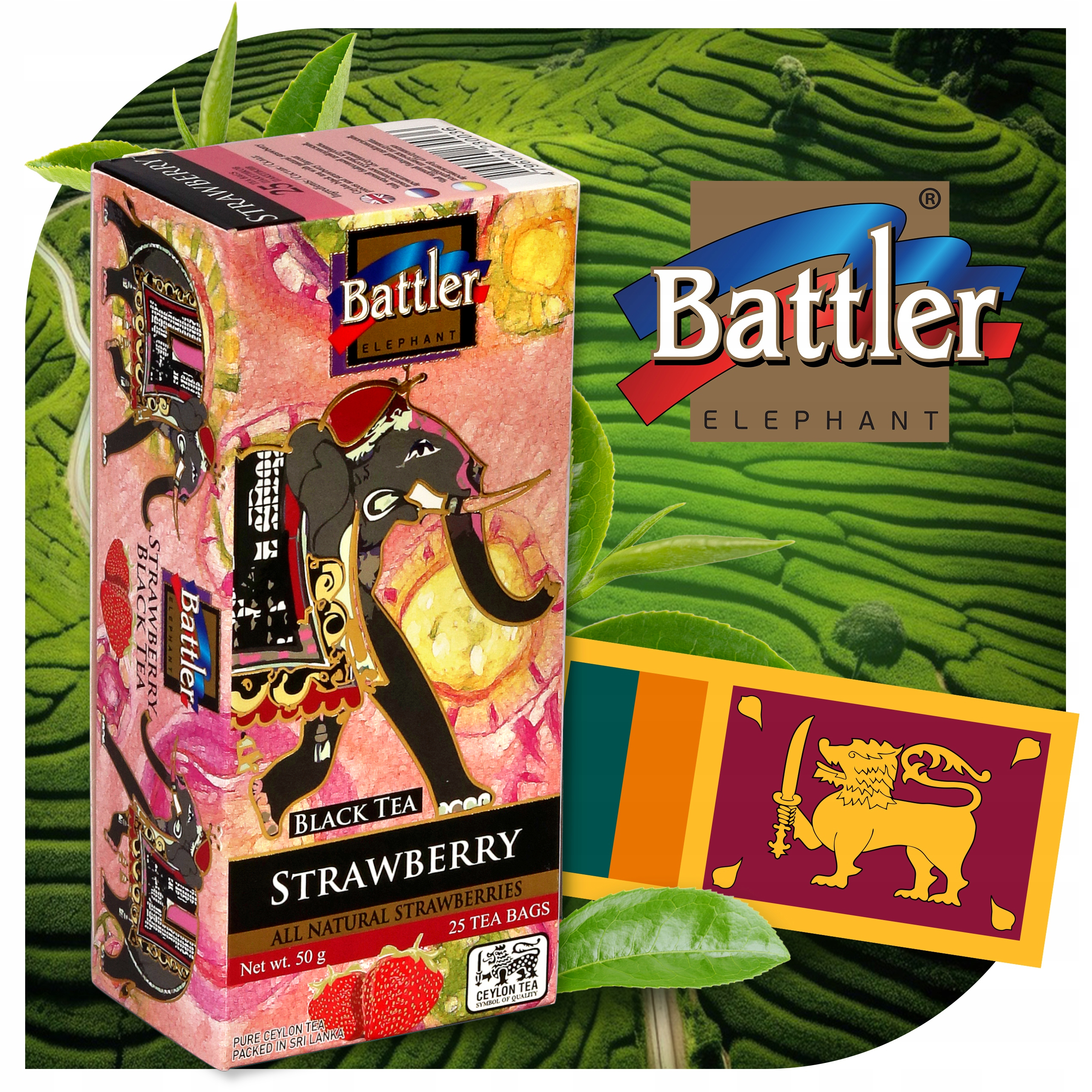 Herbata Battler Original Black 25 szt Strawberry