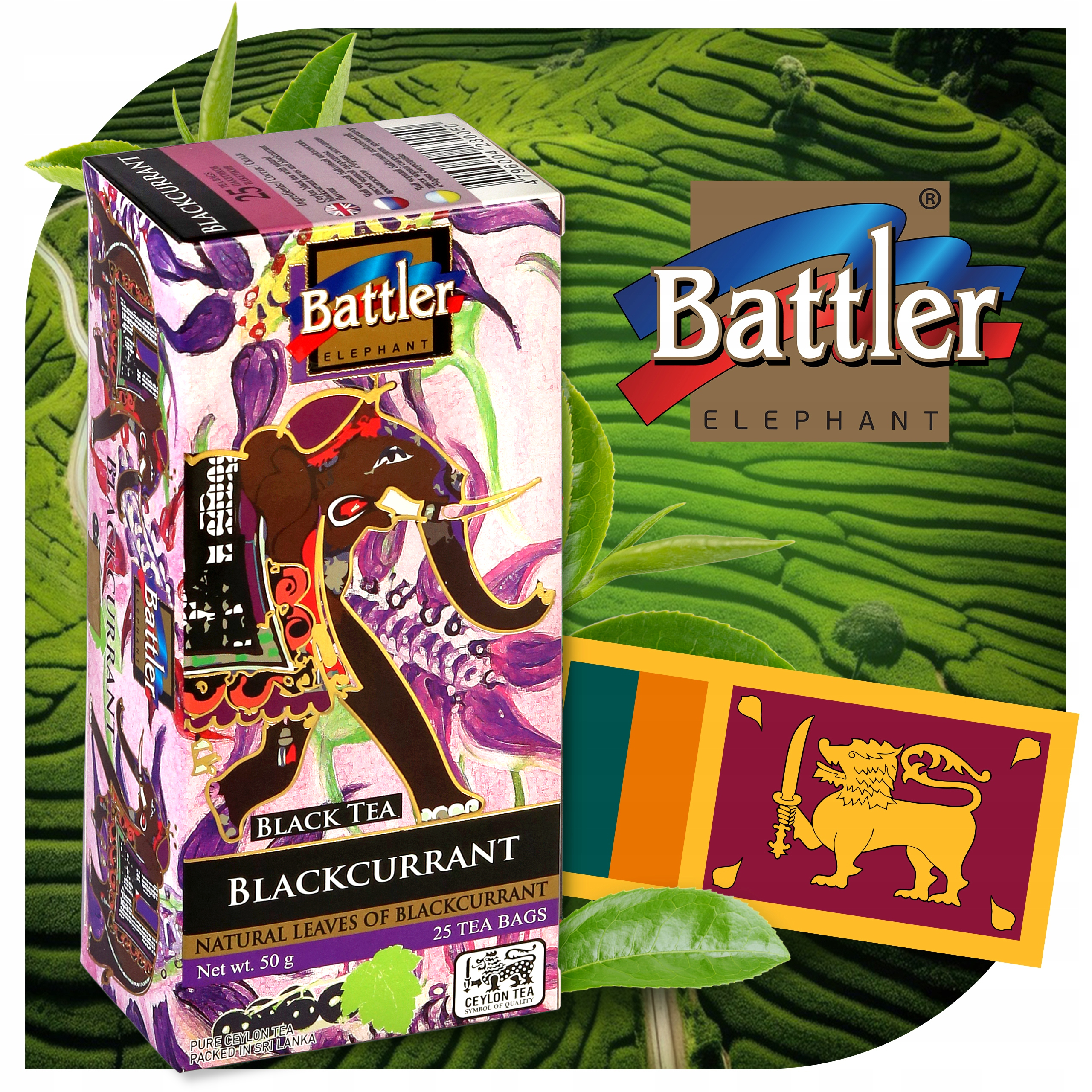 Herbata Battler Original Black 25 szt Blackcurrant