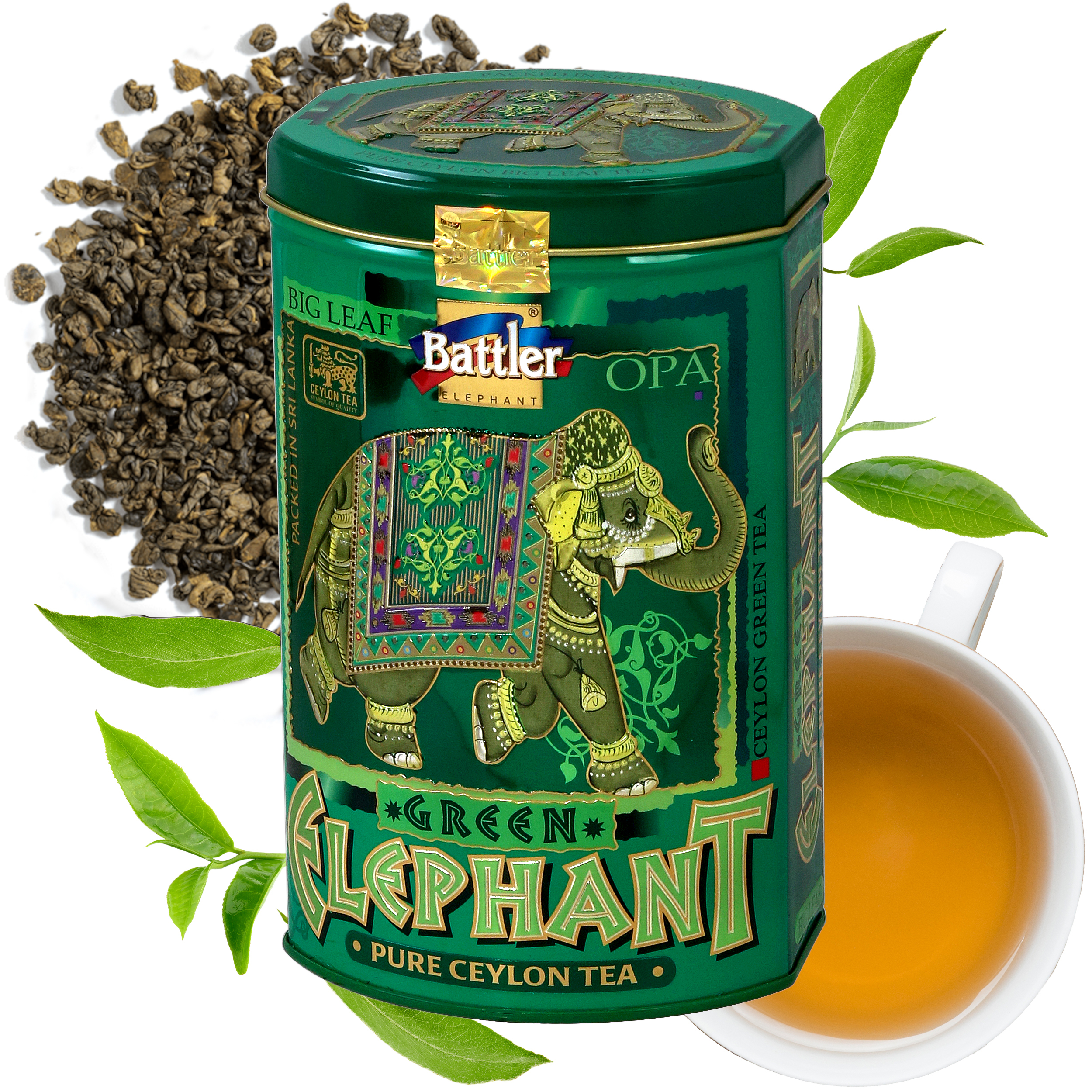 Herbata Battler Ceylon Elephant Green YH puszka 100g