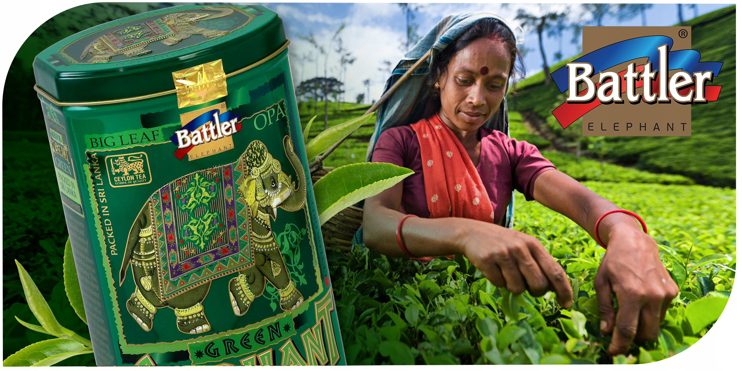 Herbata Battler Ceylon Elephant Green YH puszka 100g