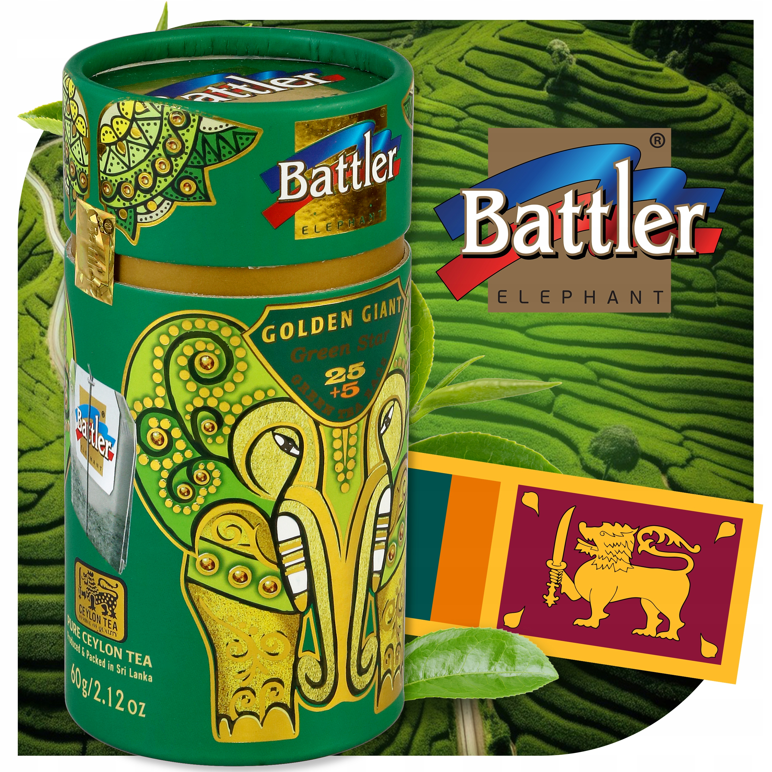 Herbata Battler Golden Giant Green Star 25+5 szt