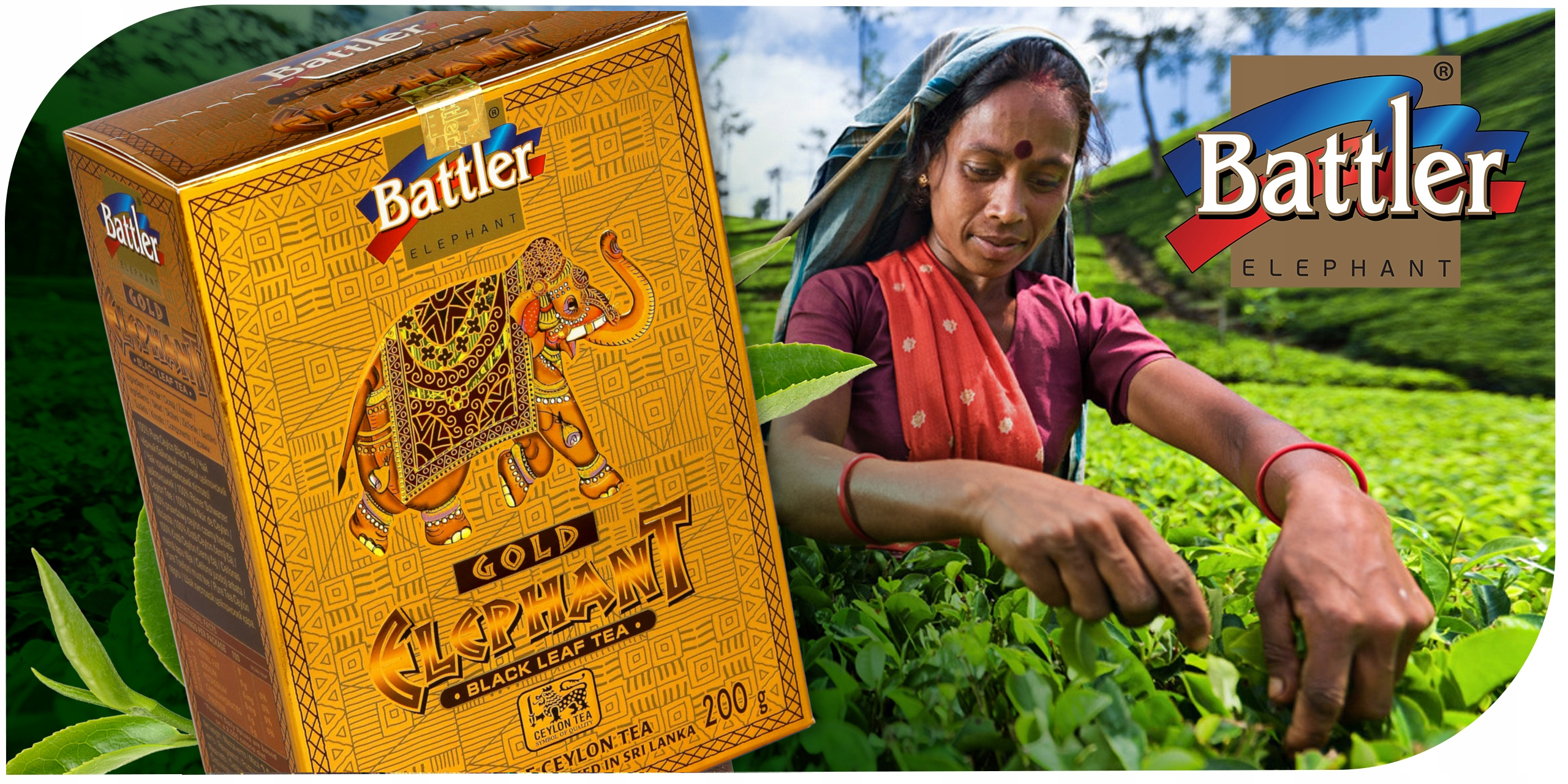 Herbata Battler Ceylon Elephant Gold FBOP kartonik 200g
