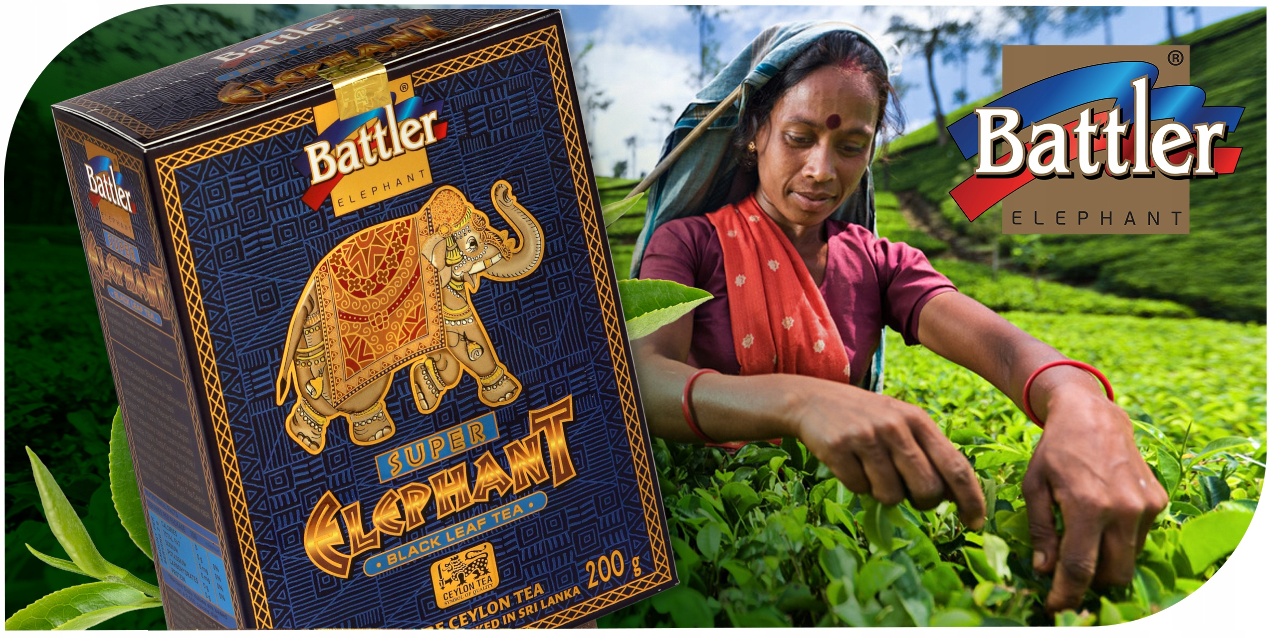 Herbata Battler Ceylon Elephant Super Pekoe kartonik 200g