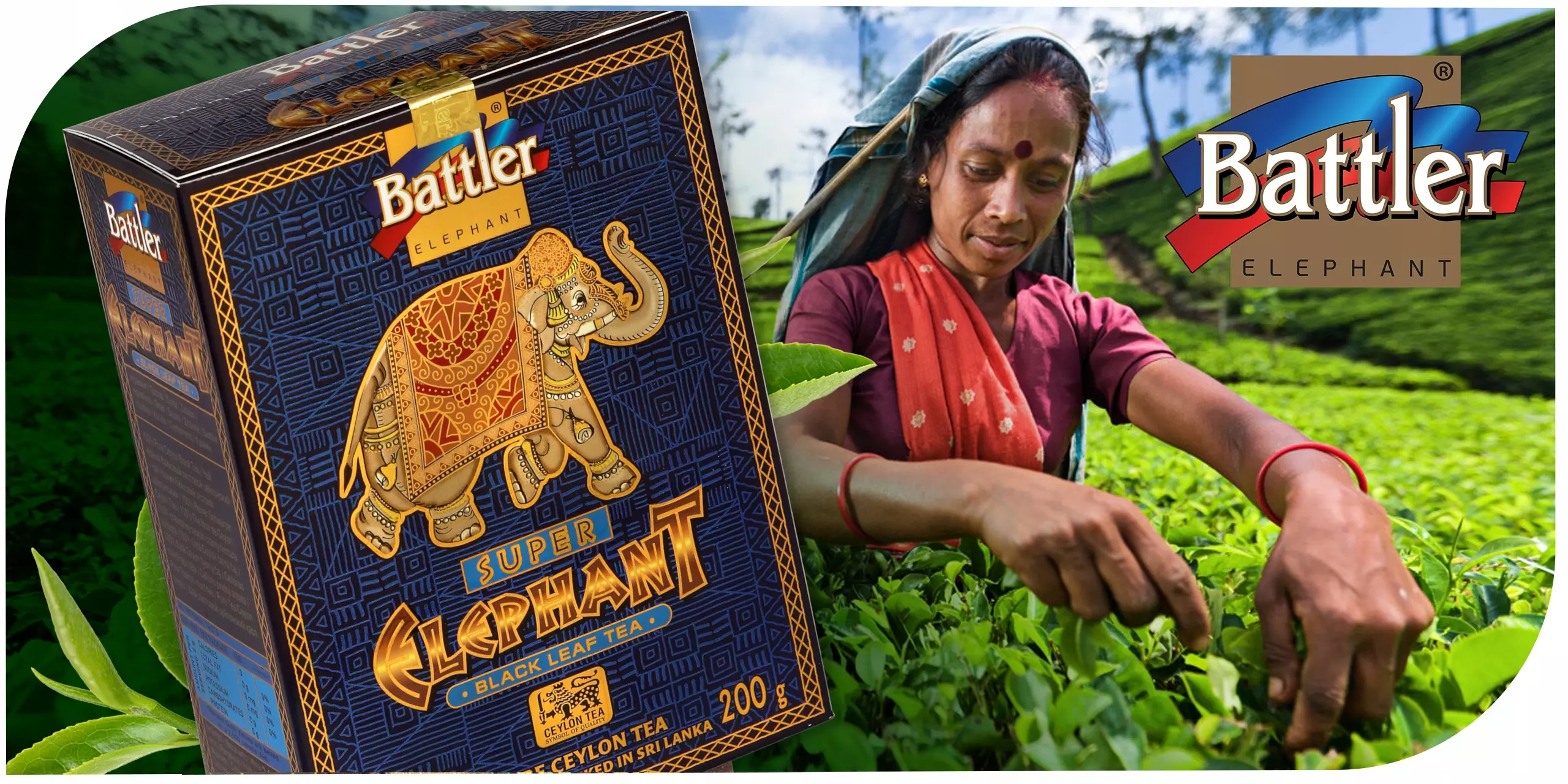 Herbata Battler Ceylon Elephant Super Pekoe kartonik 200g