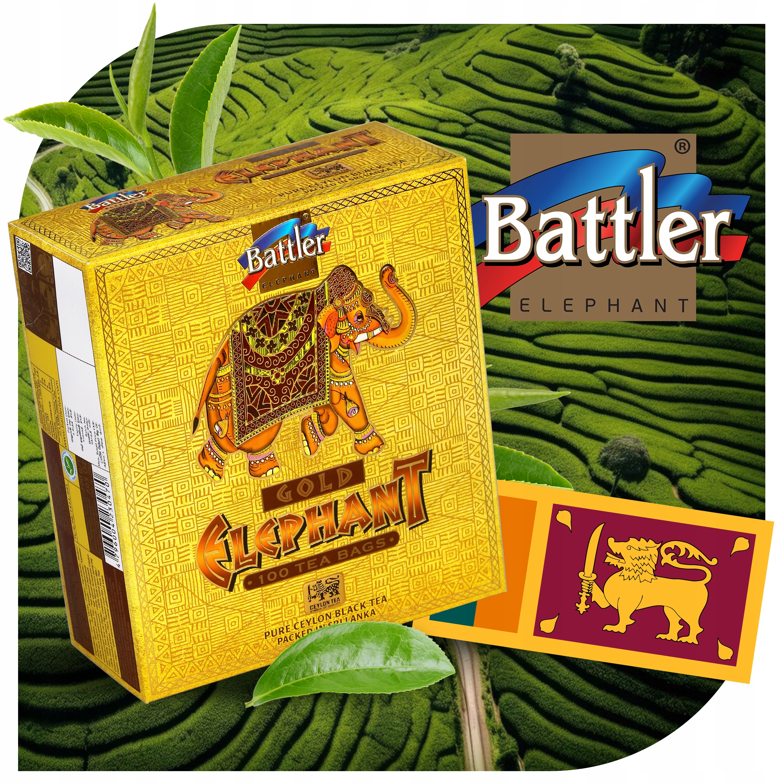 Herbata Battler Ceylon Elephant Gold 100 szt