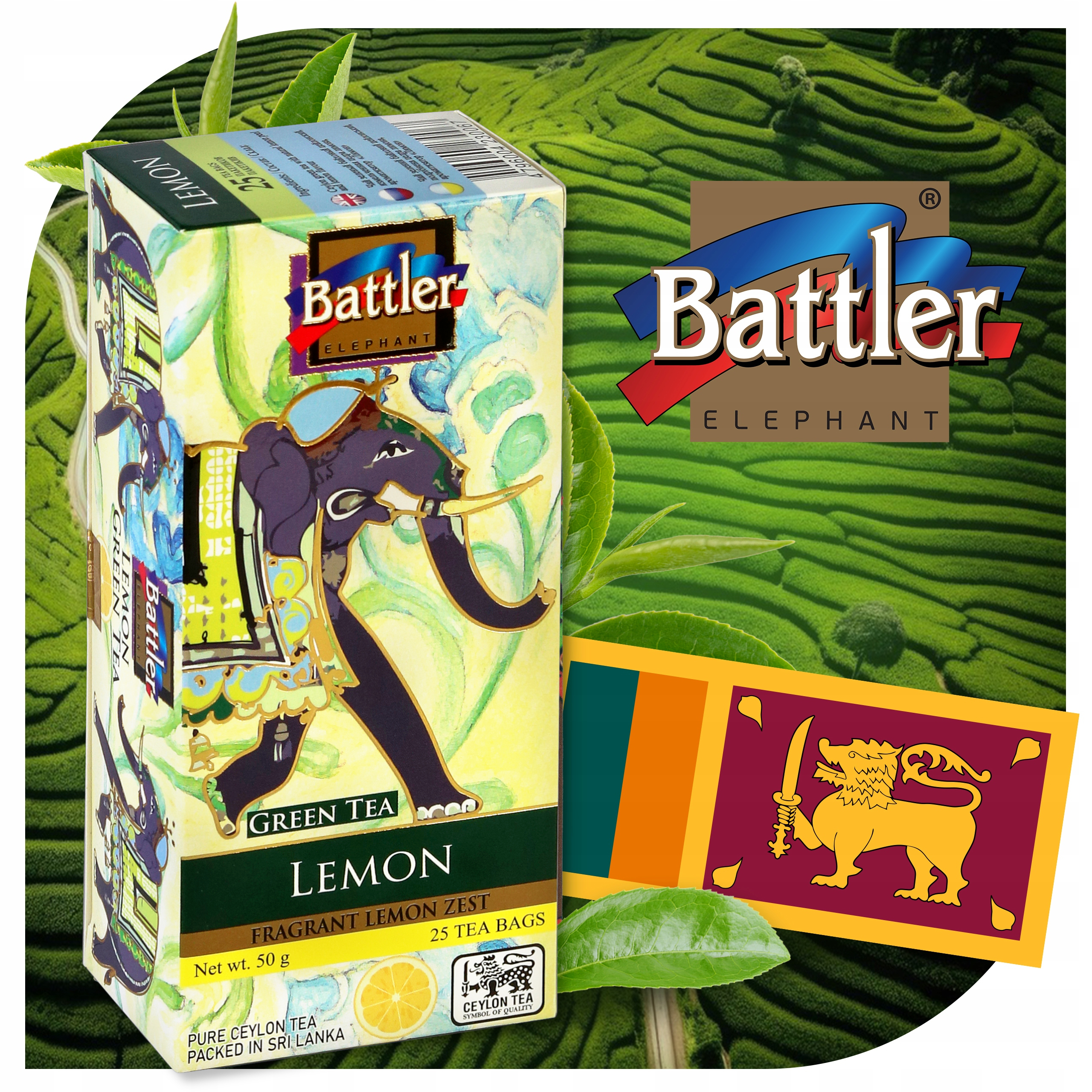 Herbata Battler Original Green 25 szt Lemon