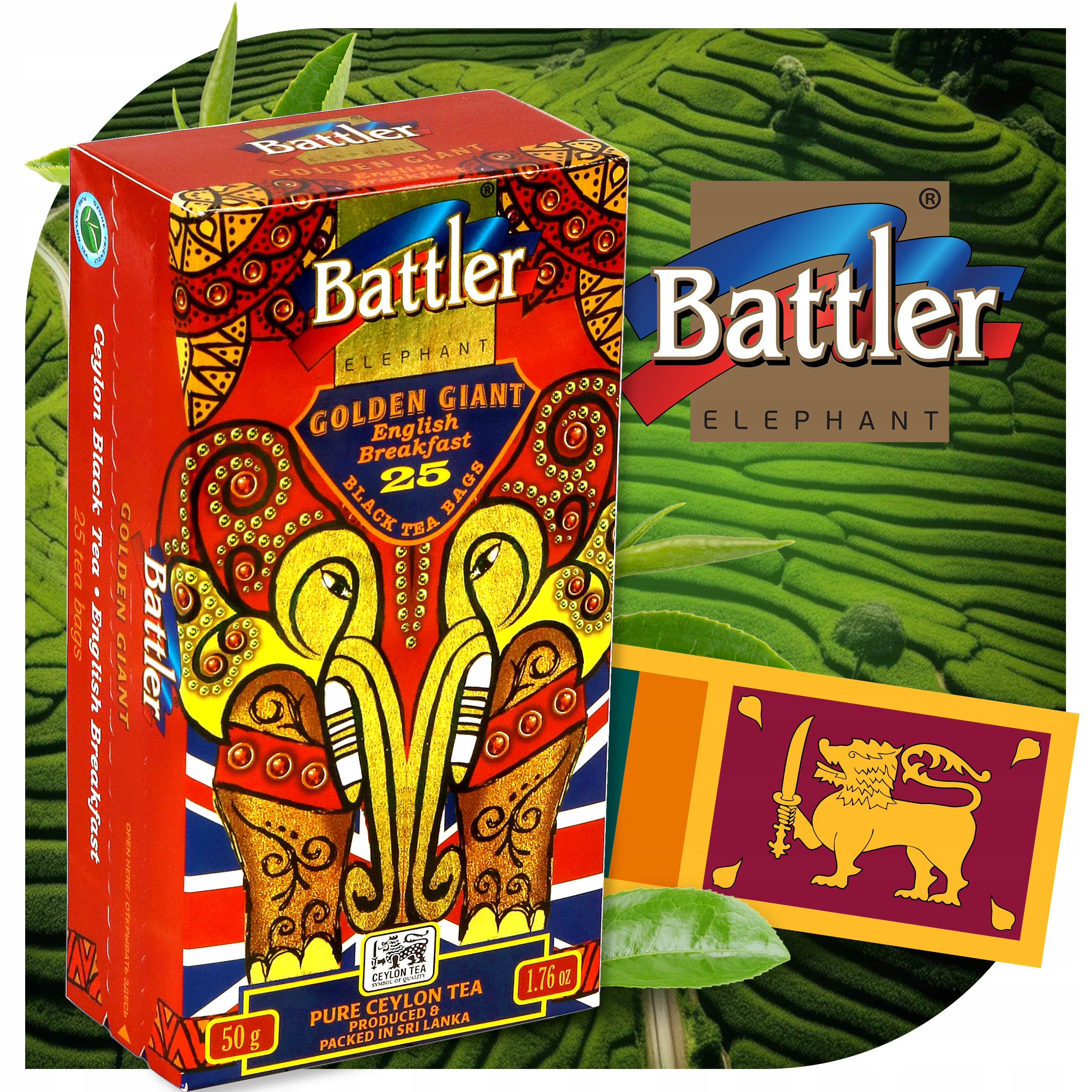 Herbata Battler Golden Giant English Breakfast 25+5 szt