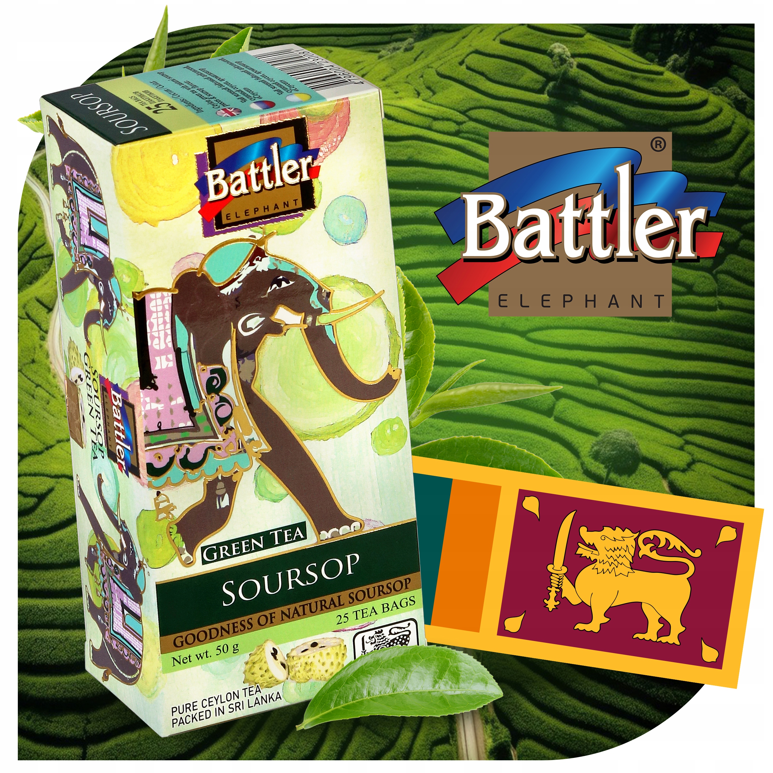 Herbata Battler Original Green 25 szt Soursop