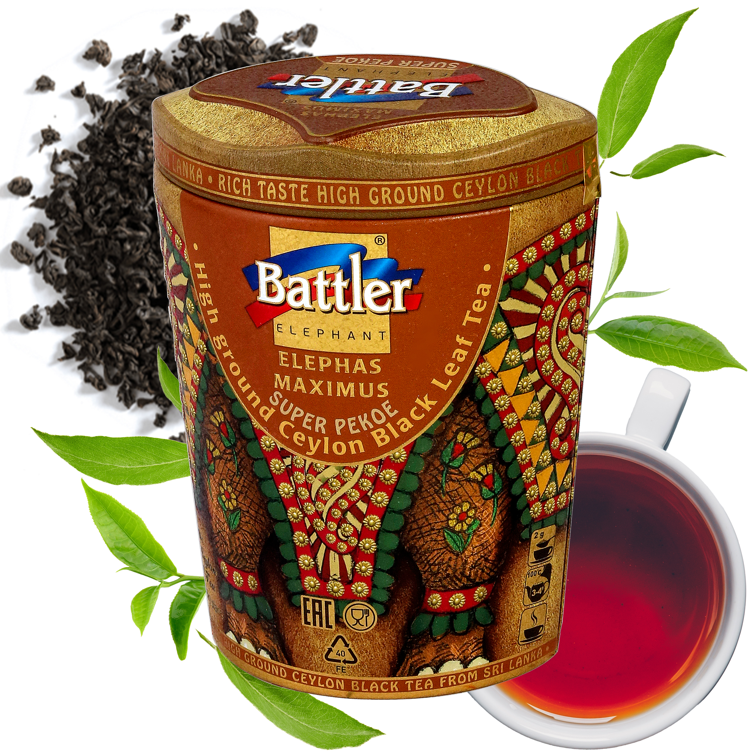 Herbata Battler Ellephas Maximus Super Pekoe puszka