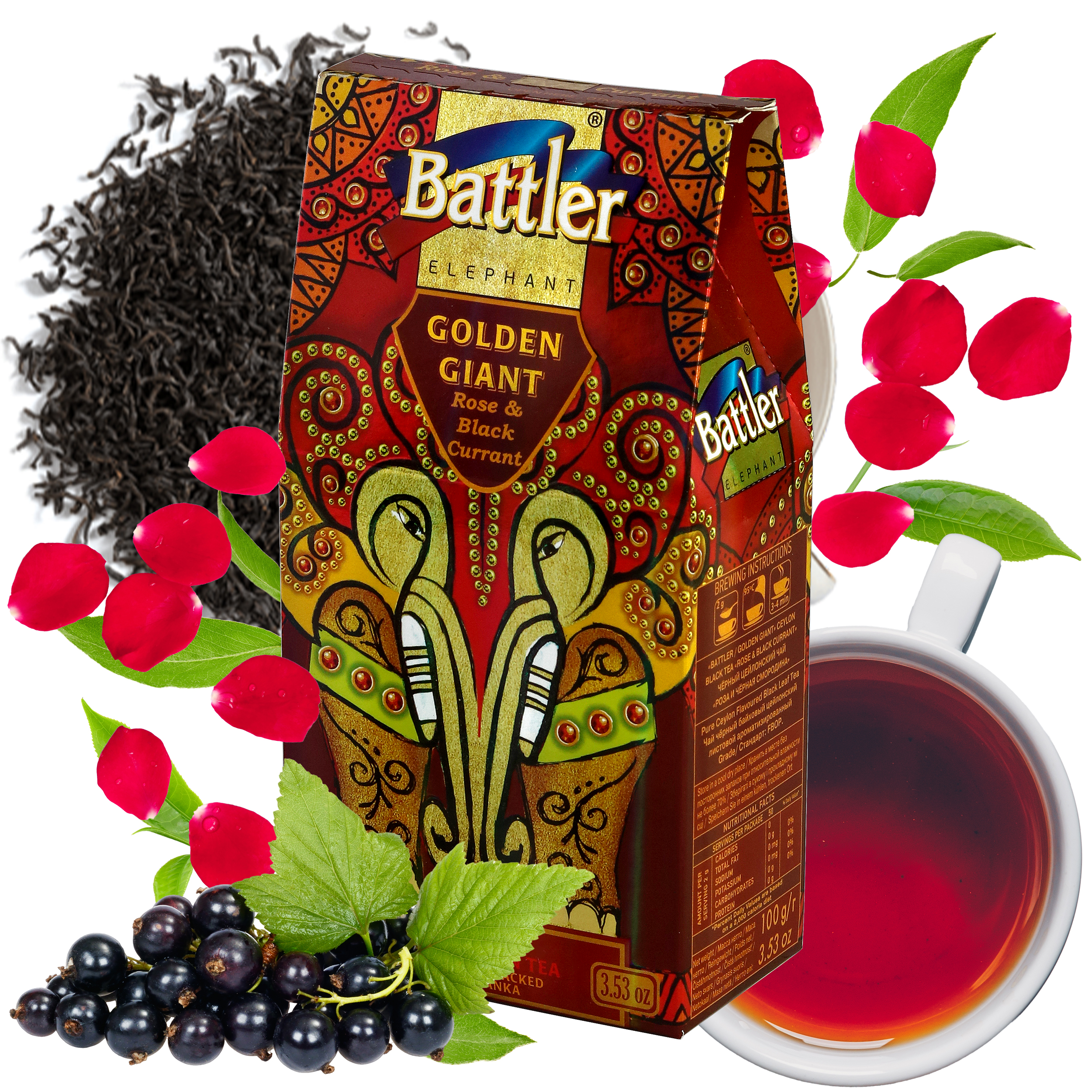 Herbata Battler Golden Giant Rosę & Blackcurrant pouch