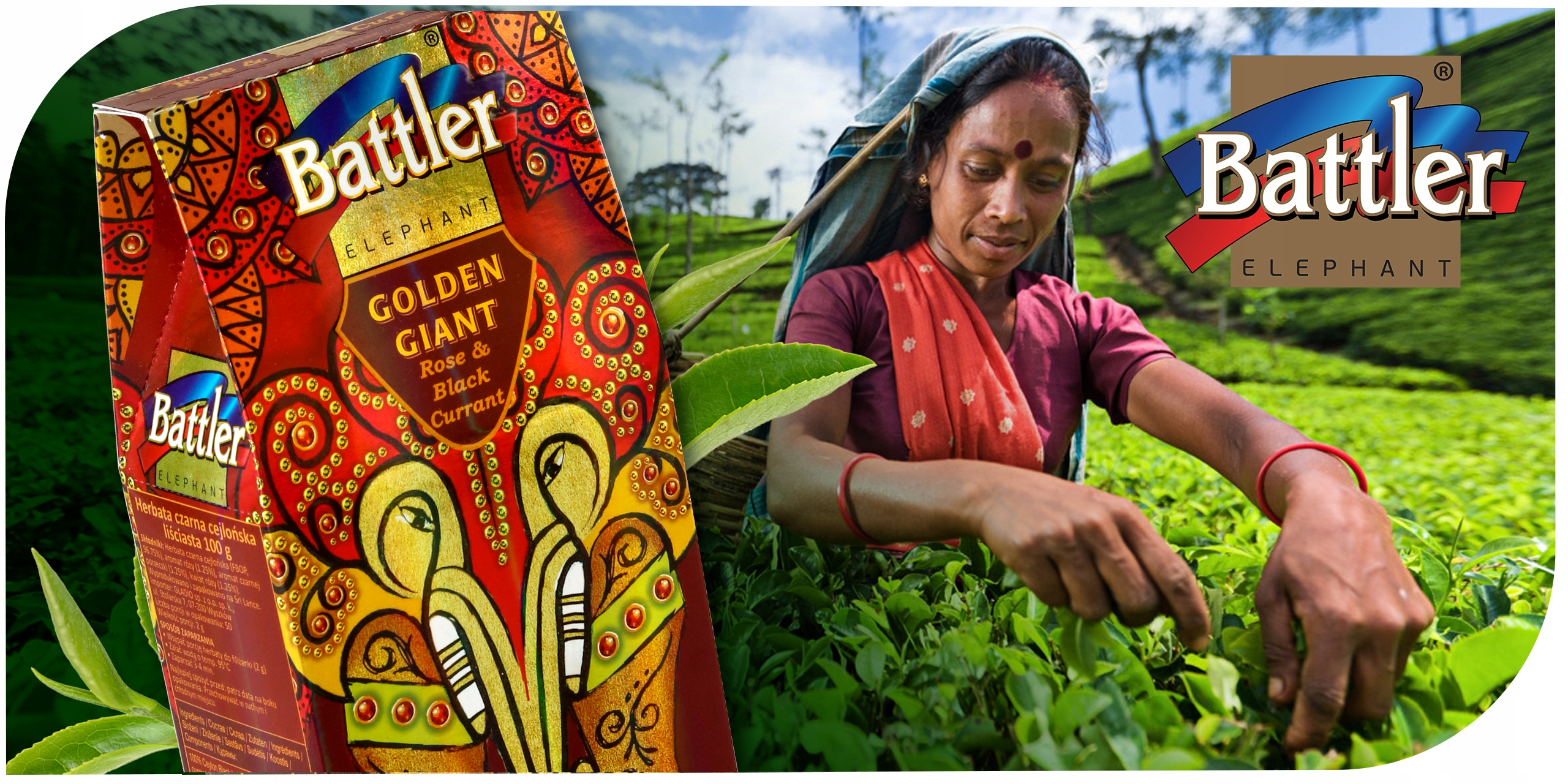 Herbata Battler Golden Giant Rosę & Blackcurrant pouch