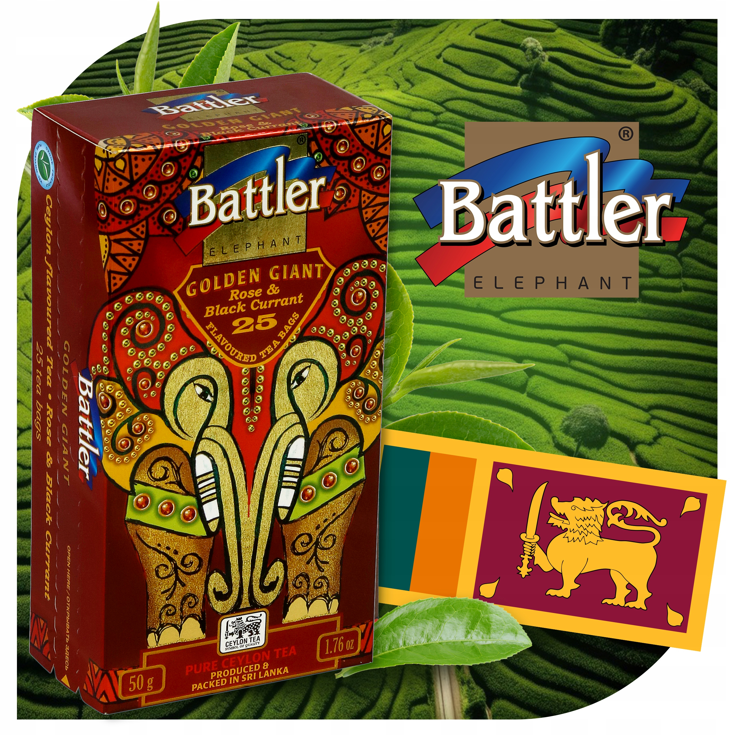 Herbata Battler Golden Giant Rose & Blackcurrant 25 szt.