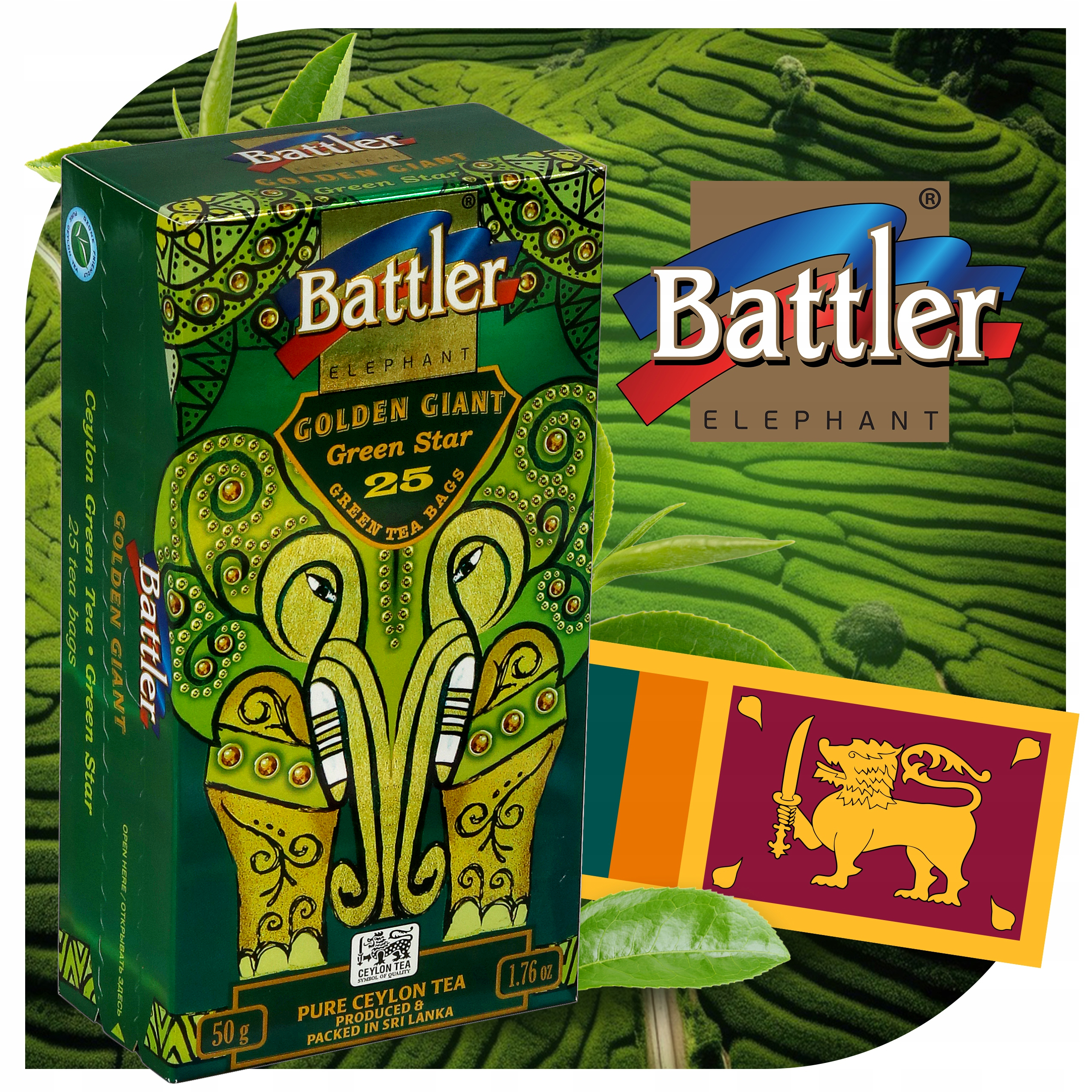 Herbata Battler Golden Giant Green Star 25+5 szt