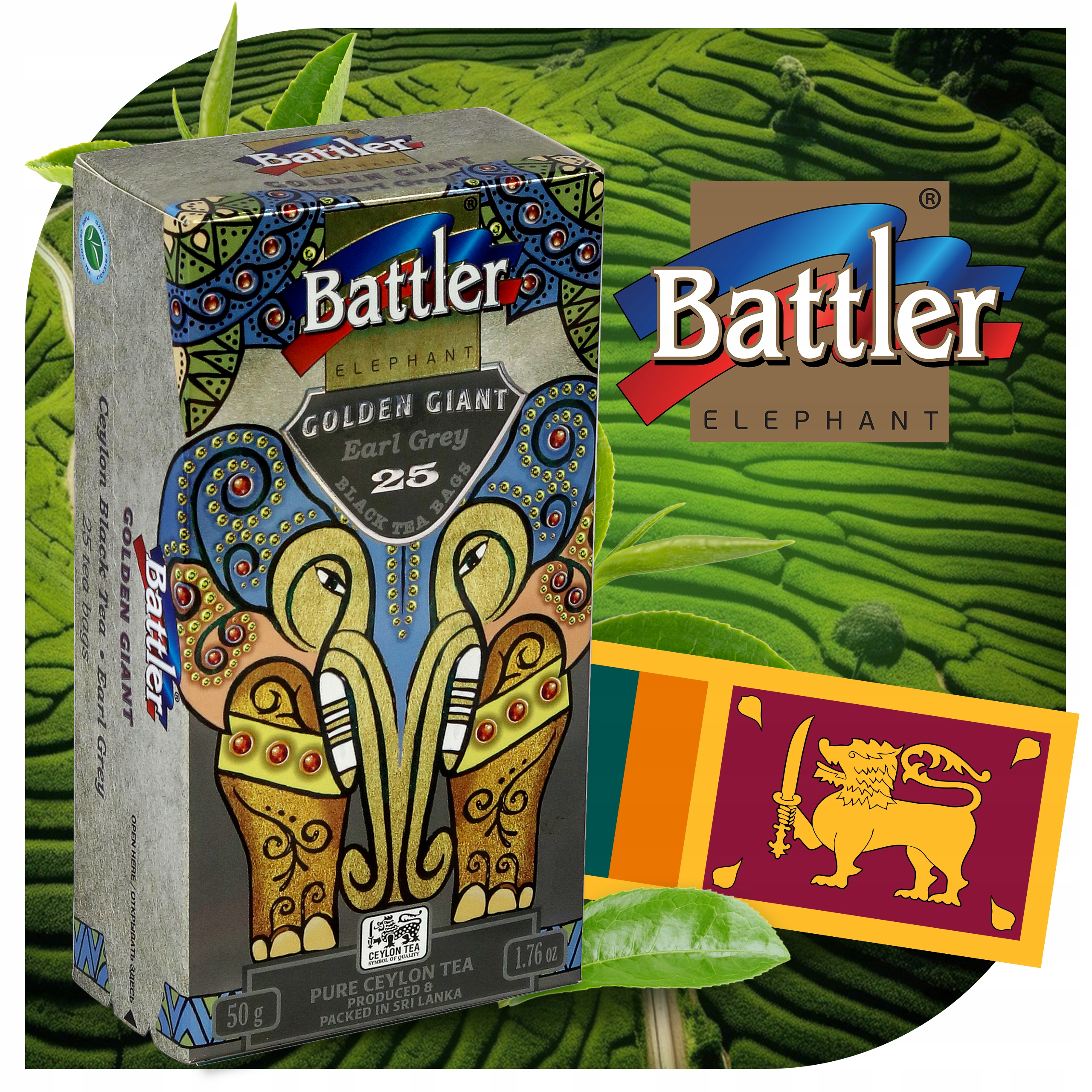 Herbata Battler Golden Giant Silver Star Earl Grey 25+5 szt