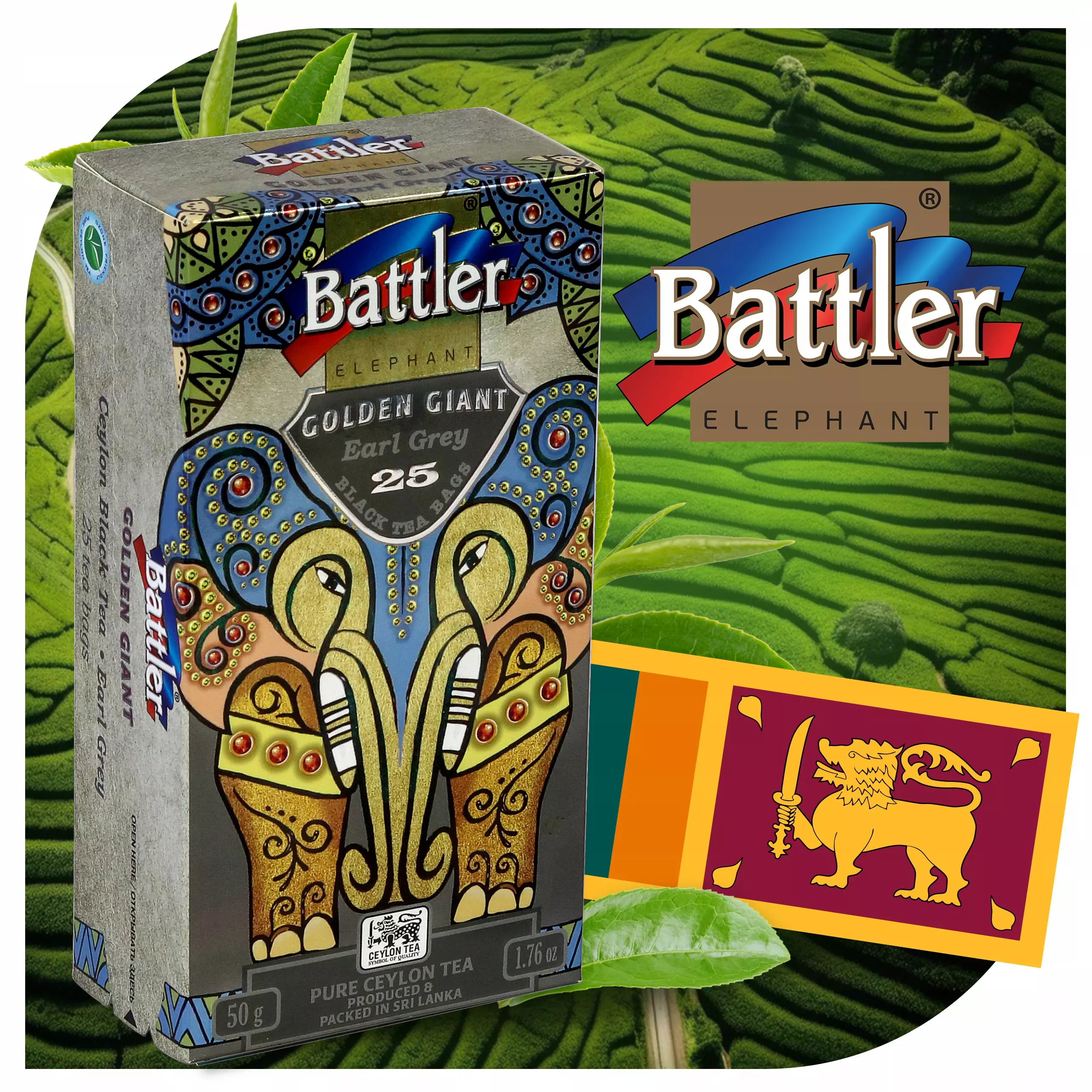 Herbata Battler Golden Giant Silver Star Earl Grey 25+5 szt