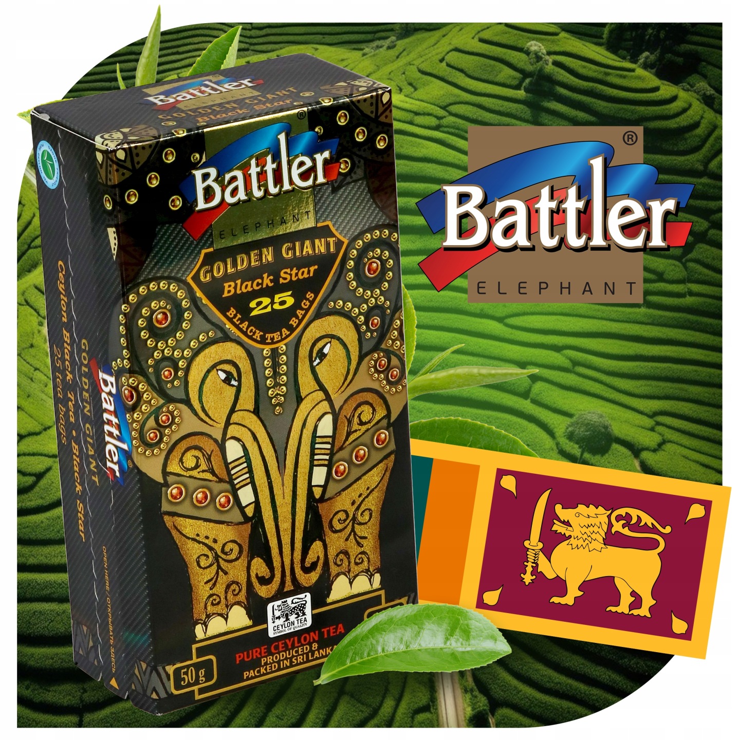 Herbata Battler Golden Giant Black Star 25 szt