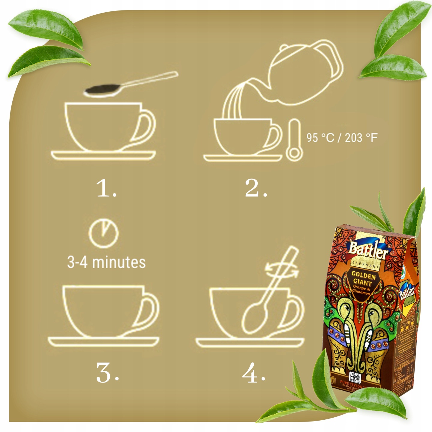 Herbata Battler Golden Giant Orange & Cinnamon pouch