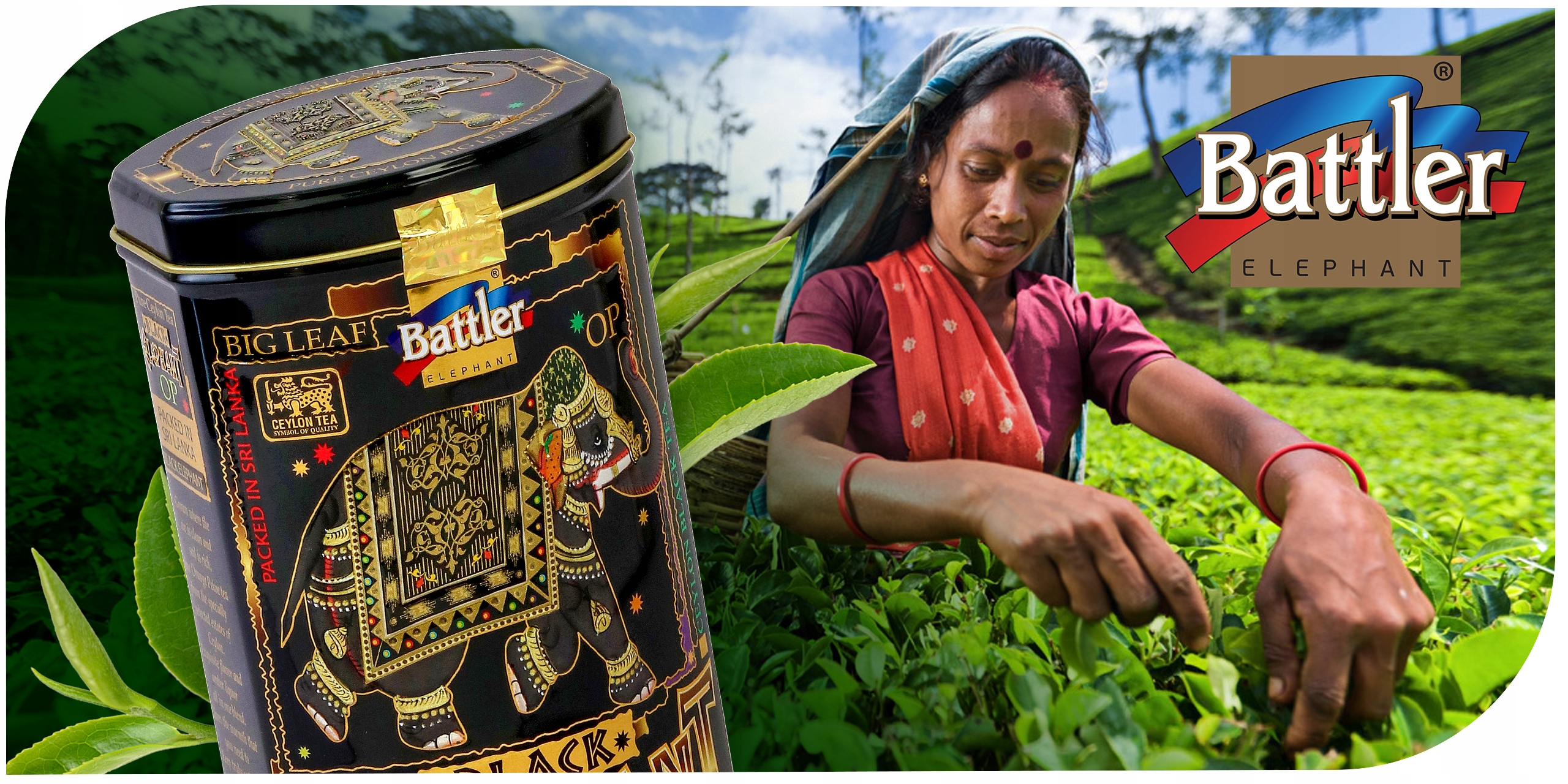 Herbata Battler Ceylon Elephant Black OP puszka 100g